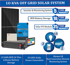 10 KVA Off grid solar system