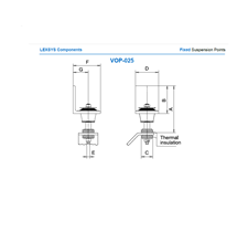 Fixed suspension points VOP -25