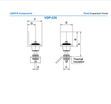 Fixed suspension points VOP -26