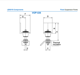 Fixed suspension points VOP -26