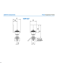 Fixed suspension points VOP -27